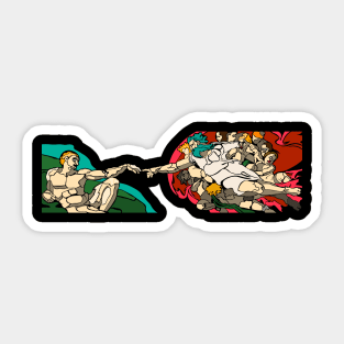 Creation of Adam Illustration Sticker